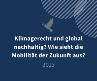 Schriftzug zur Online-Tagung "Klimaschutz ist Friedenssicherung" 2023