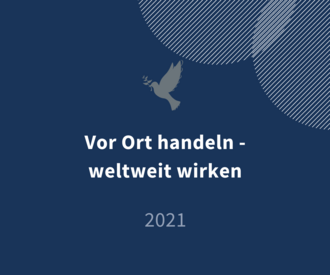Schriftzug zur Online-Tagung "Klimaschutz ist Friedenssicherung" 2021